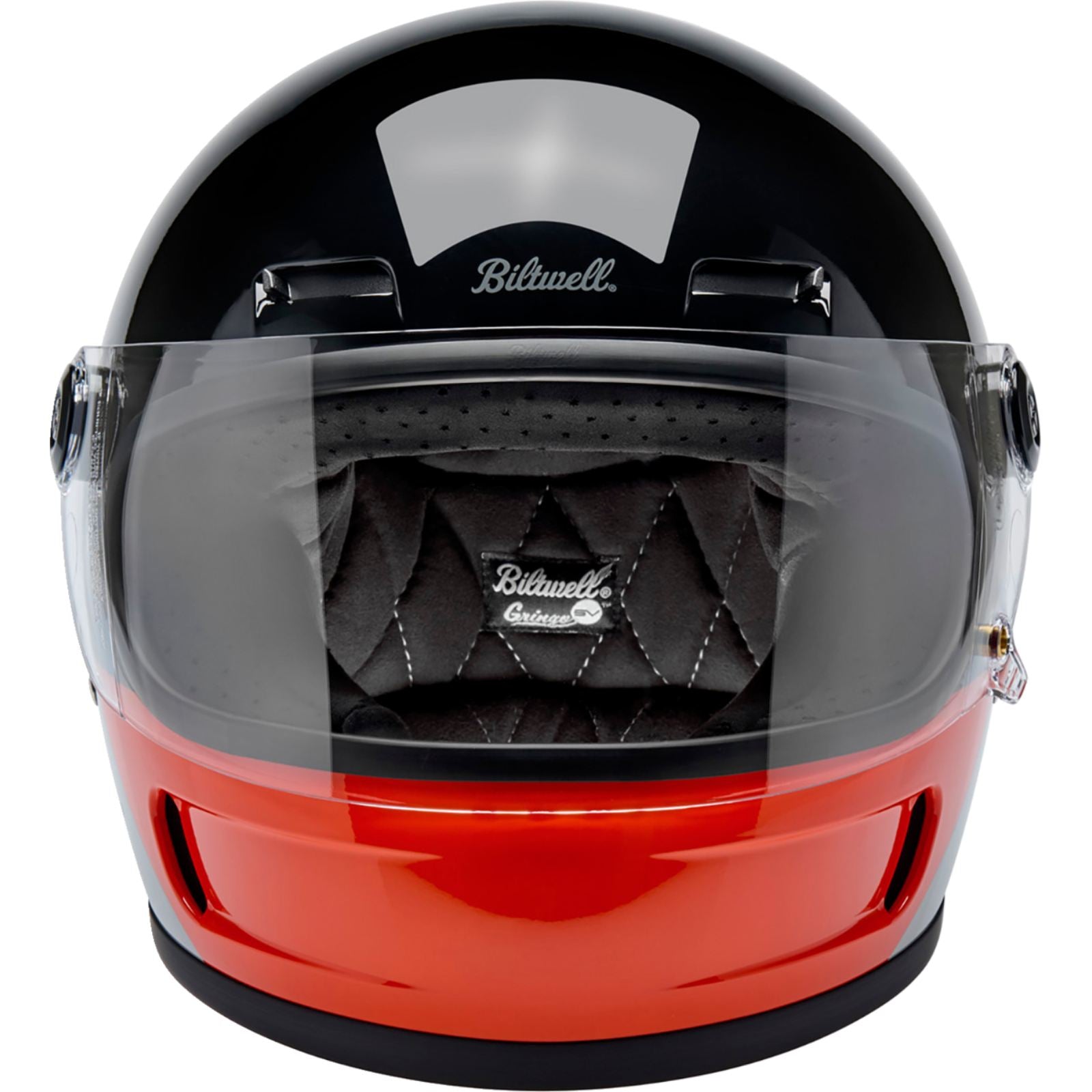 Biltwell Inc. Gringo SV Helmet - Intersection - Black/Orange/Gray_2114530