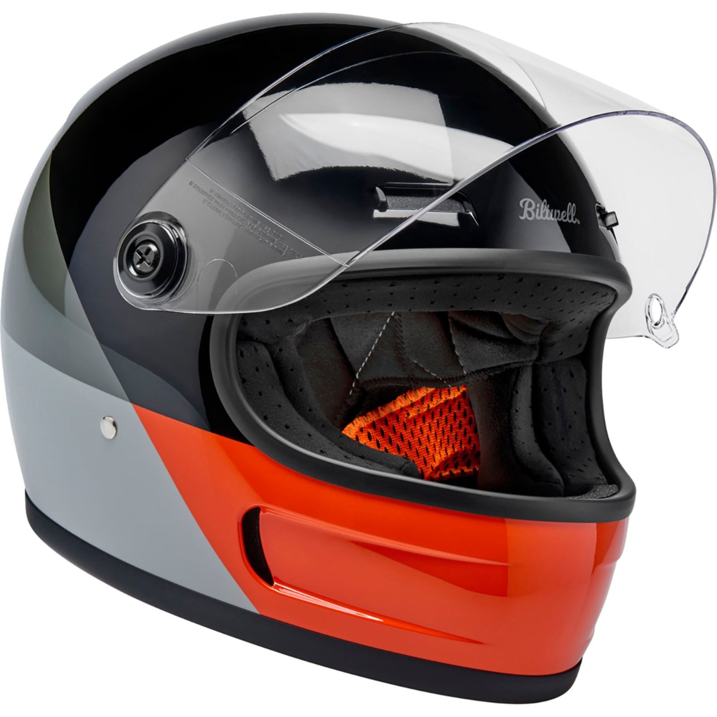 Biltwell Inc. Gringo SV Helmet - Intersection - Black/Orange/Gray_2114930