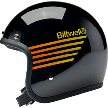Biltwell Inc. Bonanza Helmet - Lightspeed - Gloss Black/Orange/Yellow_2113550