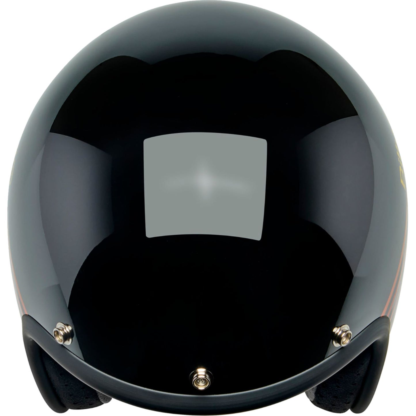 Biltwell Inc. Bonanza Helmet - Lightspeed - Gloss Black/Orange/Yellow_2113551