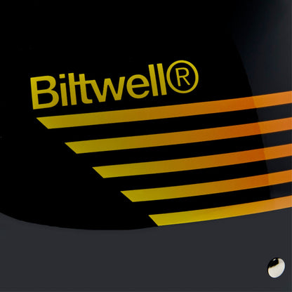 Biltwell Inc. Bonanza Helmet - Lightspeed - Gloss Black/Orange/Yellow_2115111