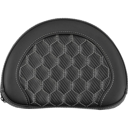 Saddlemen Contour Sissy Bar Pad - Honeycomb - Silver Stitch - Universal [MPN: 051319005]_2114987