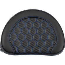 Saddlemen Contoured Sissy Bar Pad - Honeycomb - Blue Stitch [MPN: 051319001]_2113990