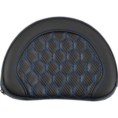 Saddlemen Contoured Sissy Bar Pad - Honeycomb - Blue Stitch [MPN: 051319001]_2113990