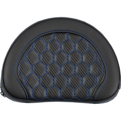 Saddlemen Contoured Sissy Bar Pad - Honeycomb - Blue Stitch [MPN: 051319001]_2522164