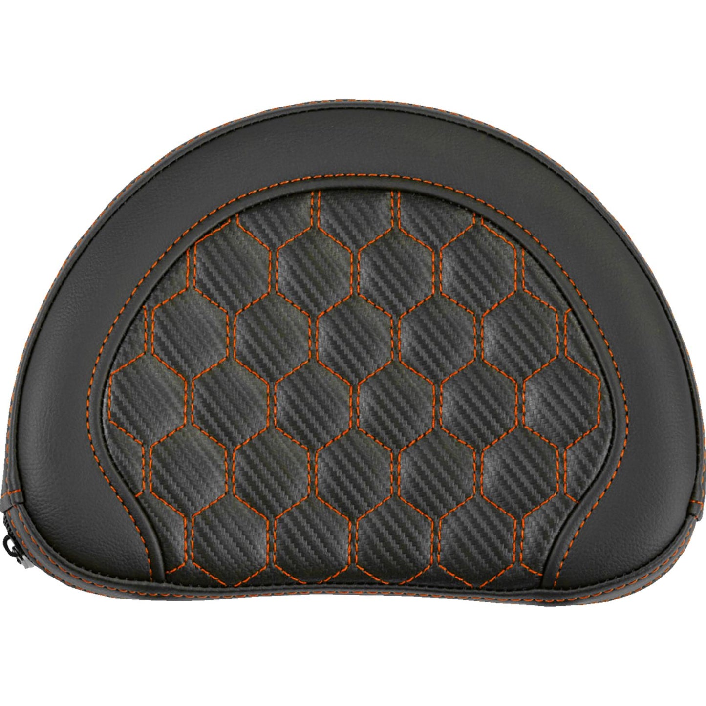 Saddlemen Contoured Sissy Bar Pad - Honeycomb - Orange Stitch [MPN: 051319003]_2114102