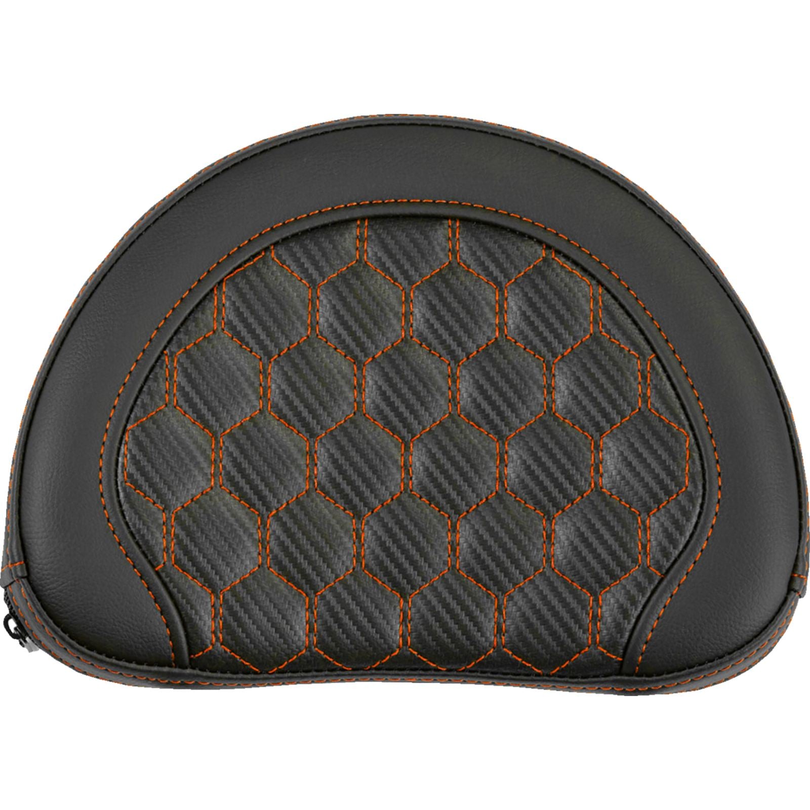 Saddlemen Contoured Sissy Bar Pad - Honeycomb - Orange Stitch [MPN: 051319003]_2114102