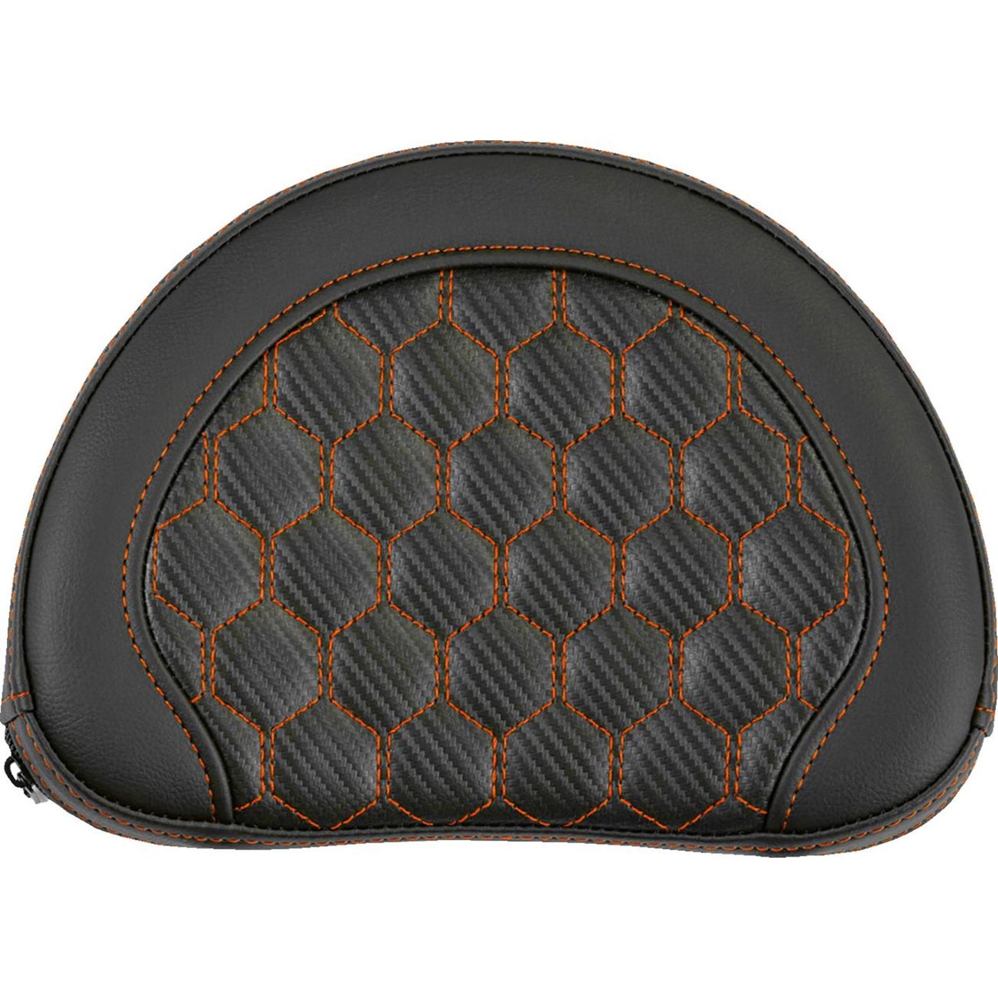 Saddlemen Contoured Sissy Bar Pad - Honeycomb - Orange Stitch [MPN: 051319003]_2522165