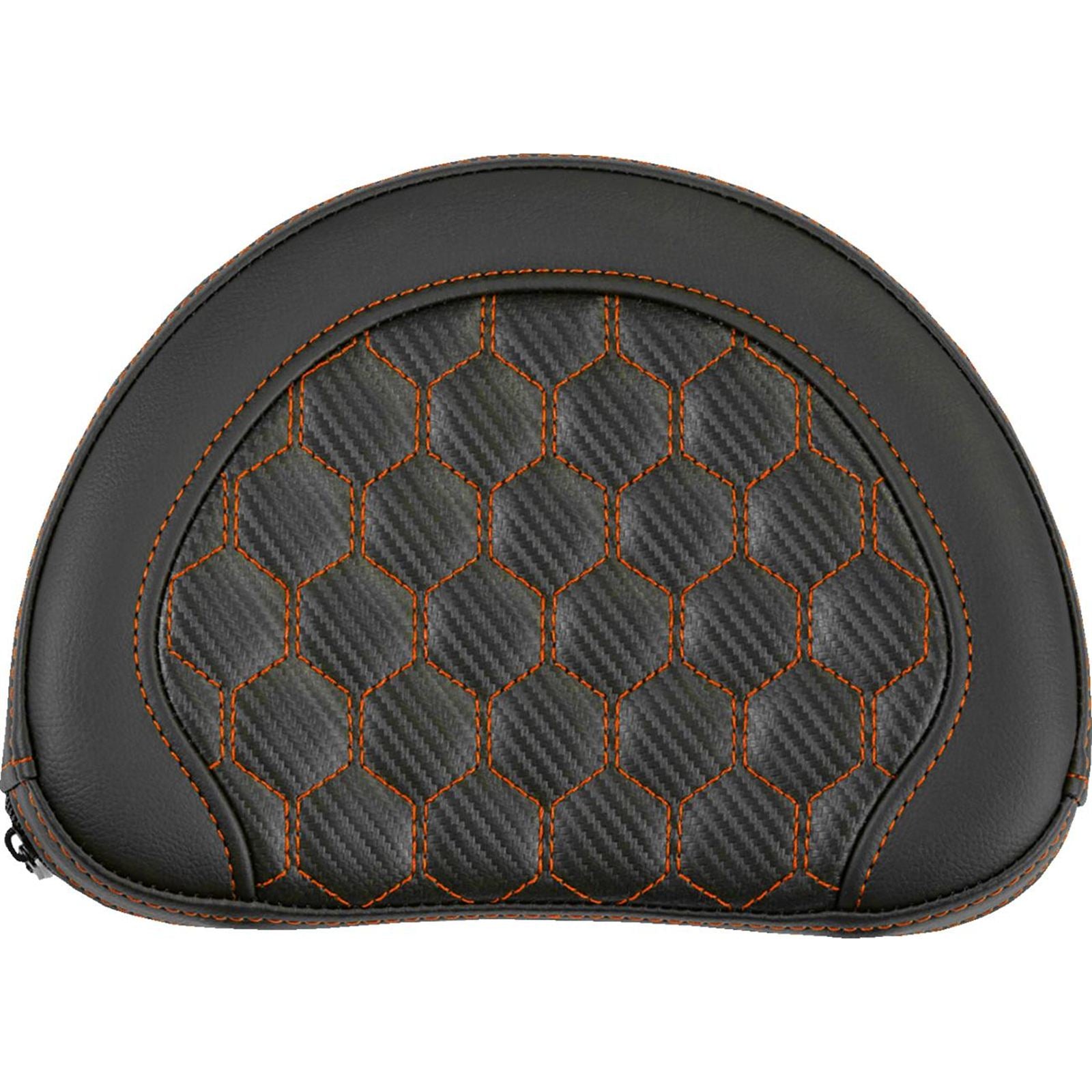 Saddlemen Contoured Sissy Bar Pad - Honeycomb - Orange Stitch [MPN: 051319003]_2522165