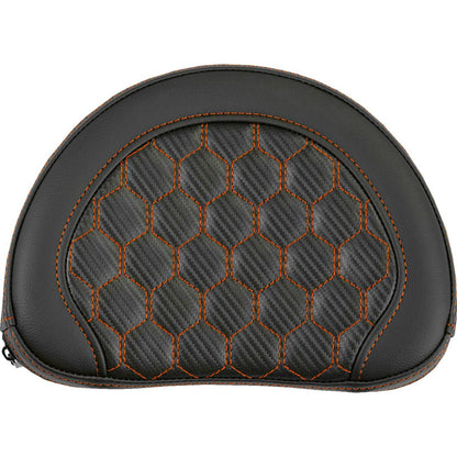 Saddlemen Contoured Sissy Bar Pad - Honeycomb - Orange Stitch [MPN: 051319003]_2522165