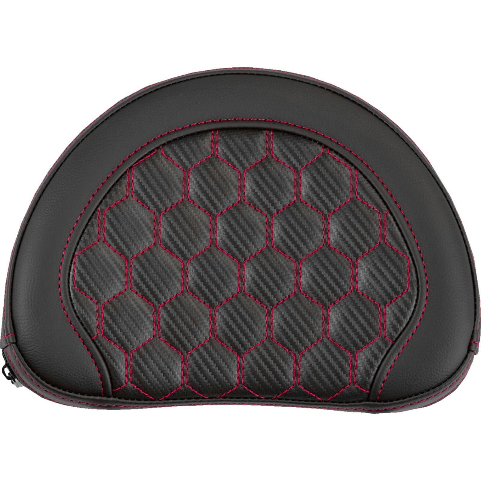 Saddlemen Contoured Sissy Bar Pad - Honeycomb - Red Stitch [MPN: 051319004]_2114472