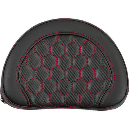Saddlemen Contoured Sissy Bar Pad - Honeycomb - Red Stitch [MPN: 051319004]_2114472
