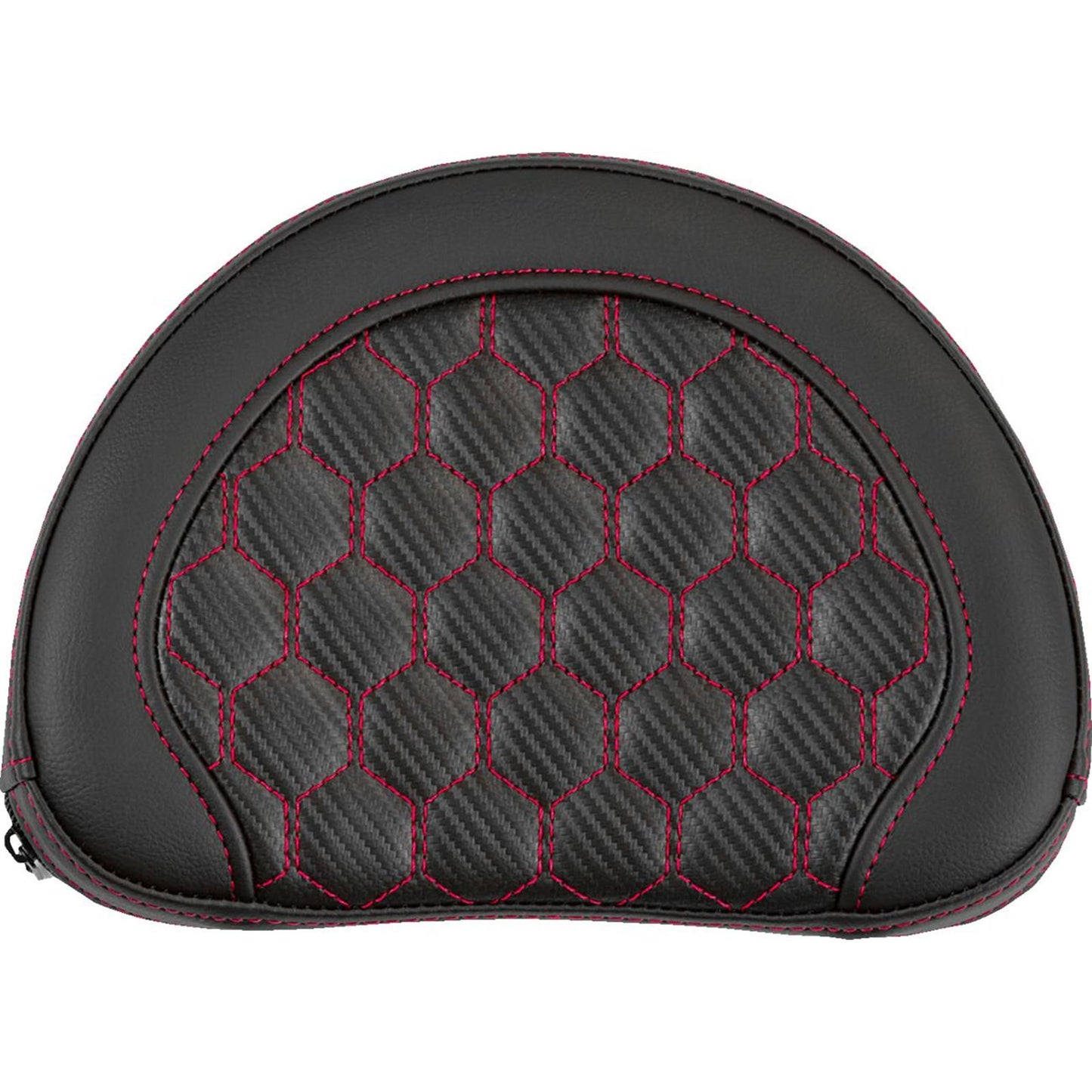 Saddlemen Contoured Sissy Bar Pad - Honeycomb - Red Stitch [MPN: 051319004]_2522166