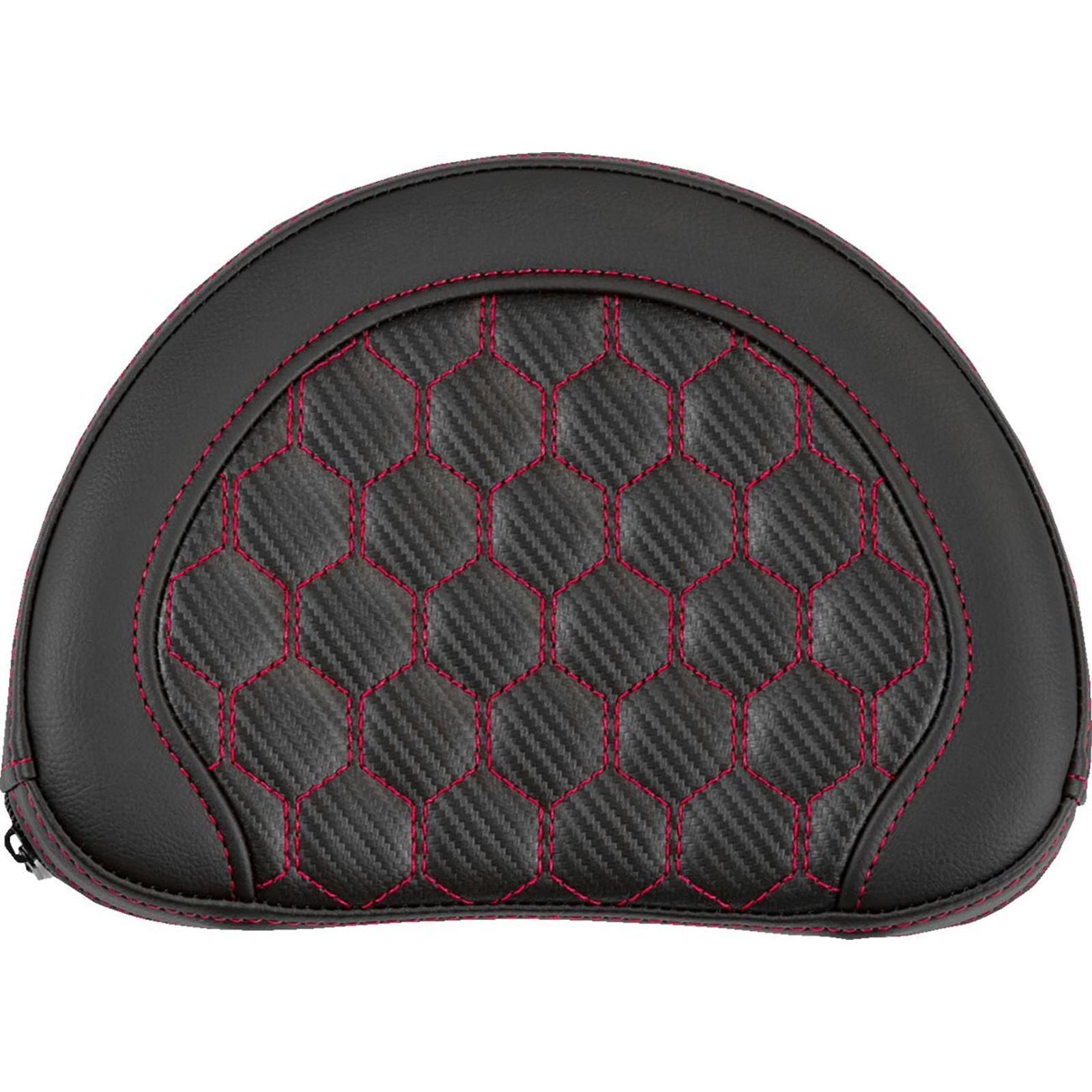 Saddlemen Contoured Sissy Bar Pad - Honeycomb - Red Stitch [MPN: 051319004]_2522166