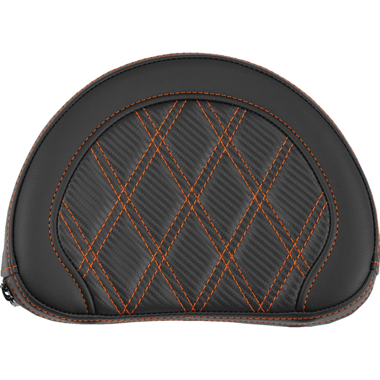 Saddlemen Contoured Sissy Bar Pad - Lattice Stitch - Orange Stitch [MPN: 051320703]_2113823