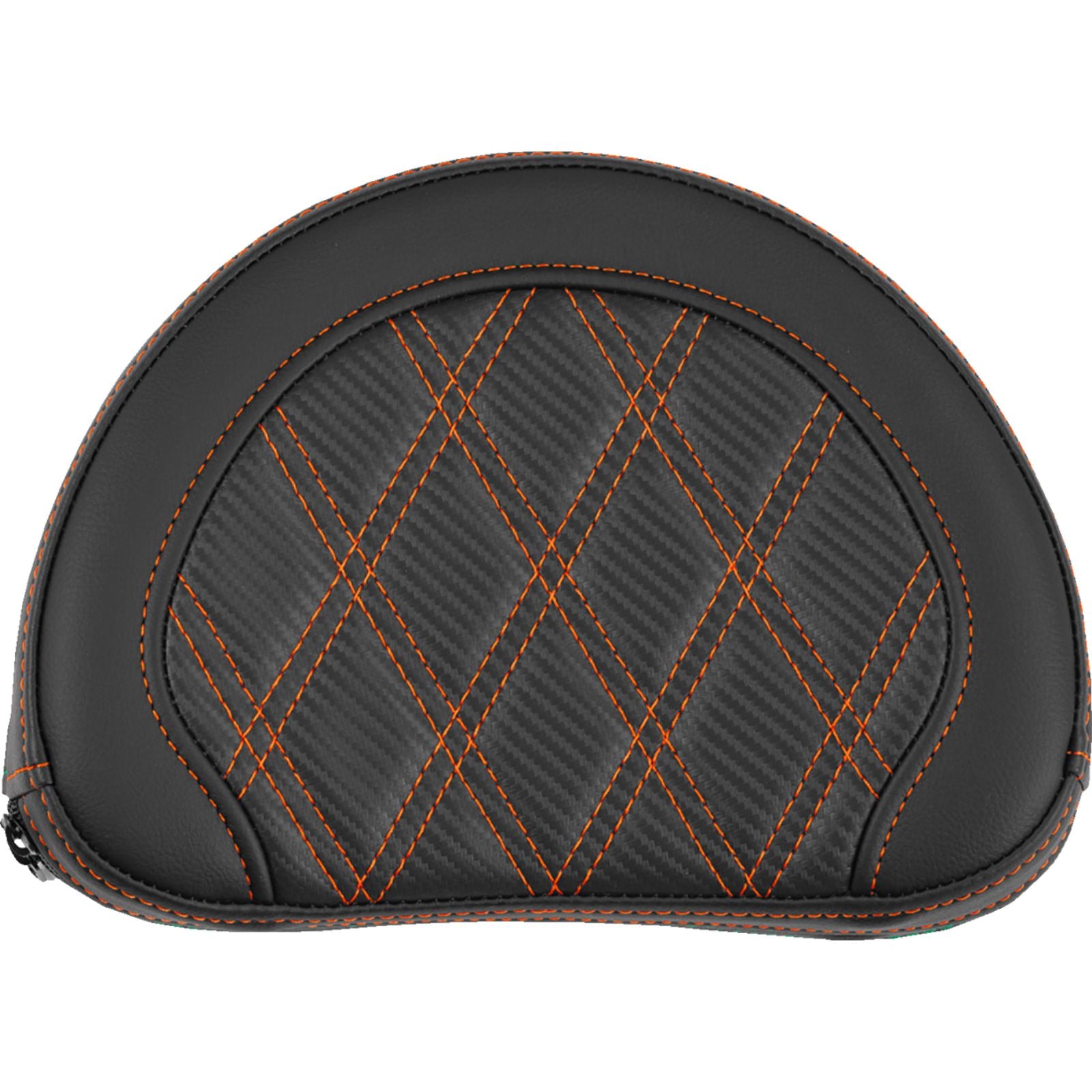Saddlemen Contoured Sissy Bar Pad - Lattice Stitch - Orange Stitch [MPN: 051320703]_2113823