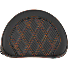 Saddlemen Contoured Sissy Bar Pad - Lattice Stitch - Orange Stitch [MPN: 051320703]_2113823