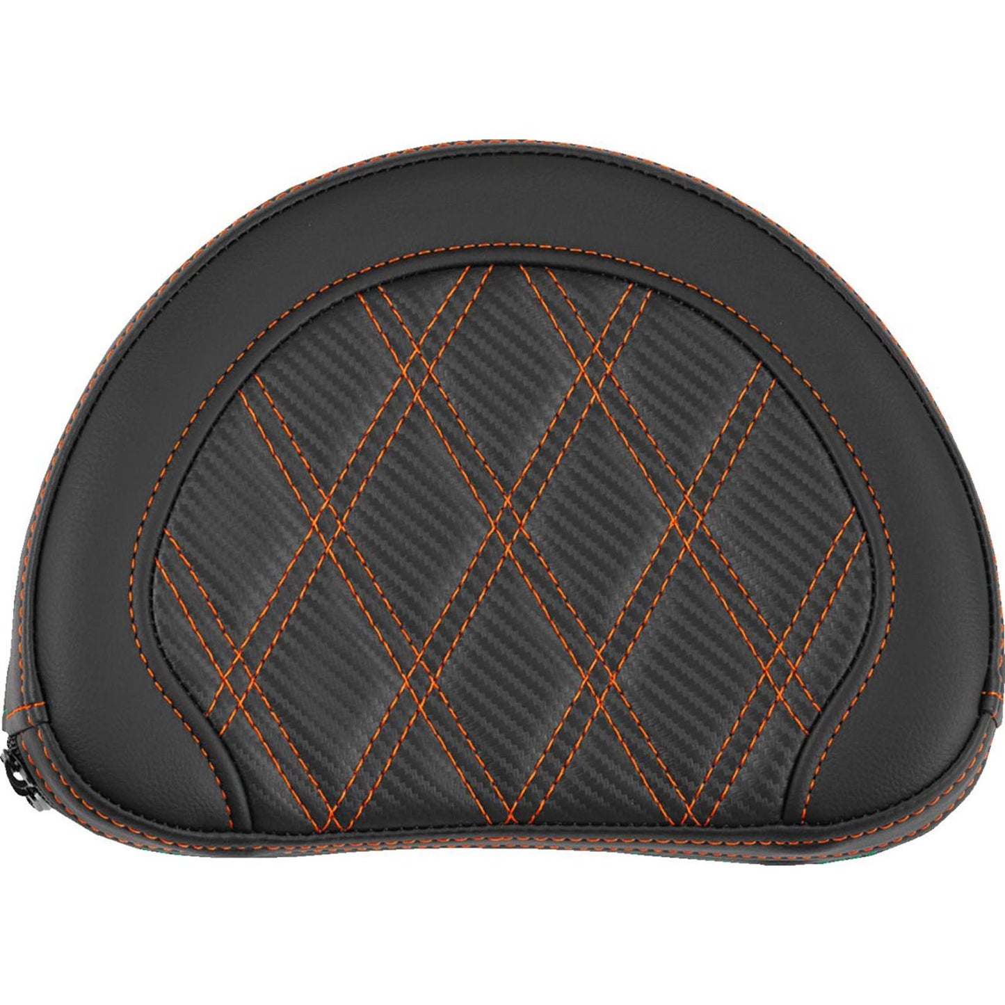 Saddlemen Contoured Sissy Bar Pad - Lattice Stitch - Orange Stitch [MPN: 051320703]_2522171