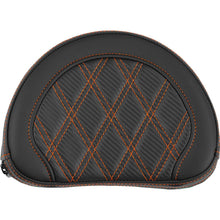 Saddlemen Contoured Sissy Bar Pad - Lattice Stitch - Orange Stitch [MPN: 051320703]_2522171