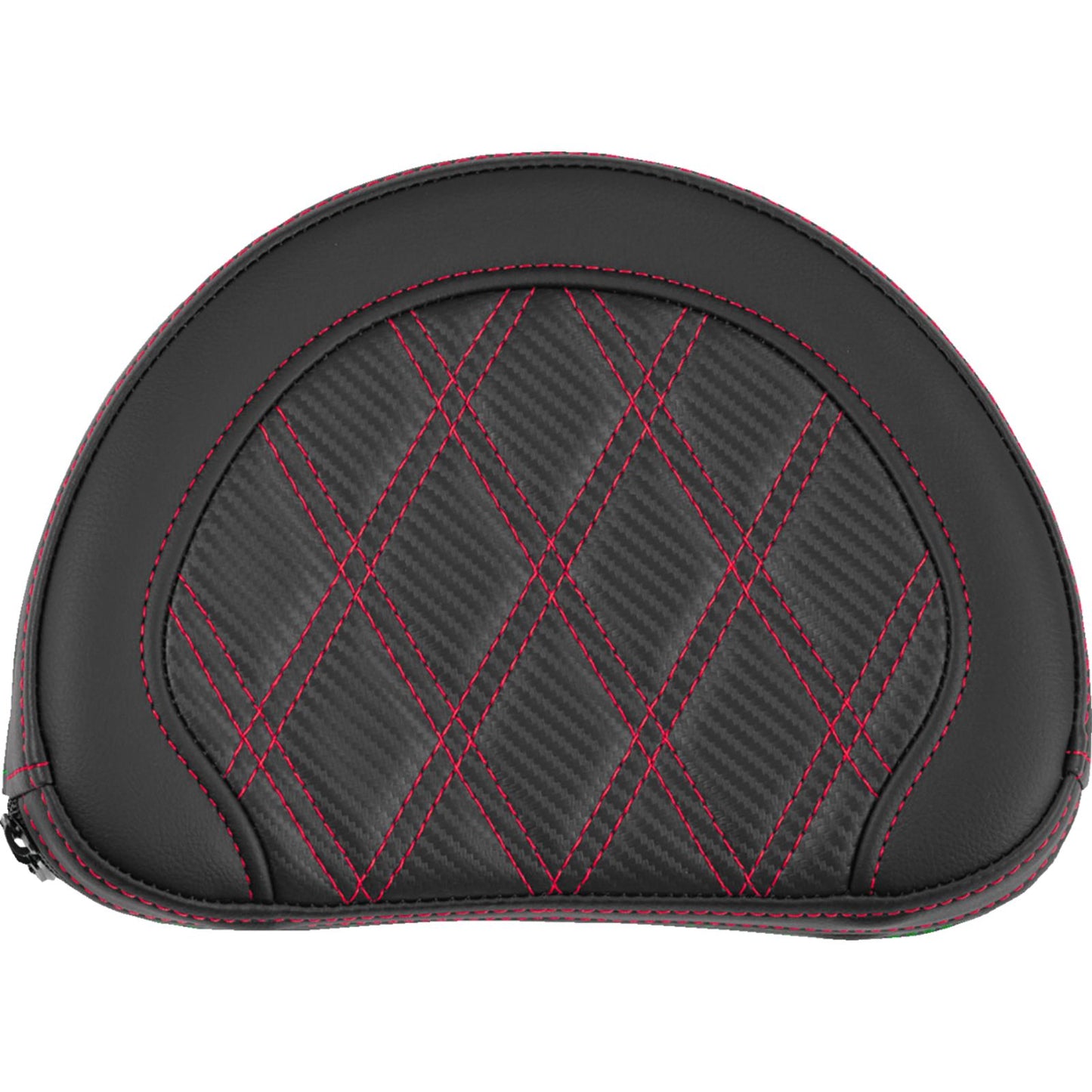 Saddlemen Contoured Sissy Bar Pad - Lattice Stitch - Red Stitch [MPN: 051320704]_2114974