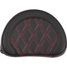 Saddlemen Contoured Sissy Bar Pad - Lattice Stitch - Red Stitch [MPN: 051320704]_2114974