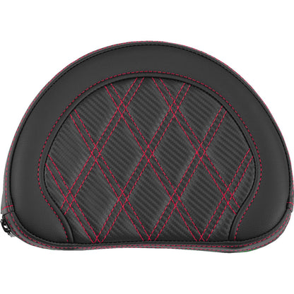 Saddlemen Contoured Sissy Bar Pad - Lattice Stitch - Red Stitch [MPN: 051320704]_2114974