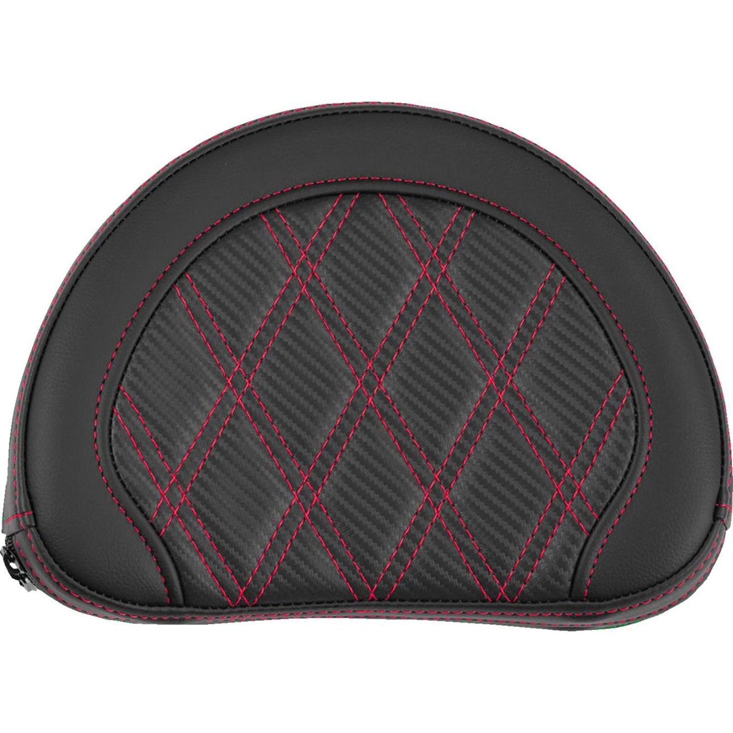 Saddlemen Contoured Sissy Bar Pad - Lattice Stitch - Red Stitch [MPN: 051320704]_2522172