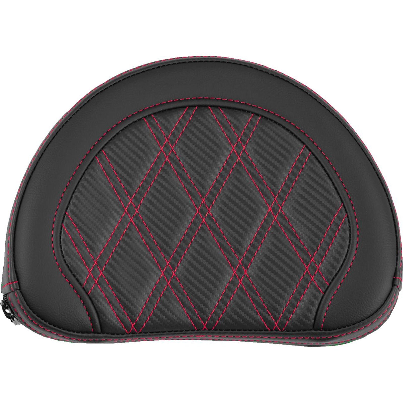 Saddlemen Contoured Sissy Bar Pad - Lattice Stitch - Red Stitch [MPN: 051320704]_2522172