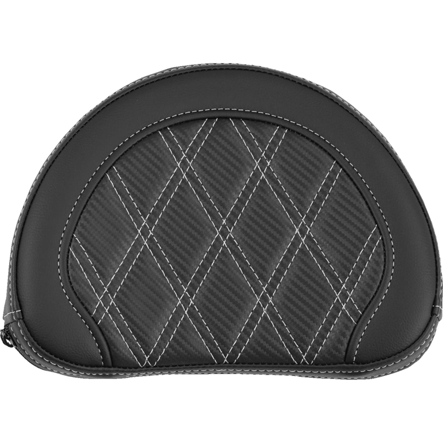 Saddlemen Contoured Sissy Bar Pad - Lattice Stitch - Silver Stitch [MPN: 051320705]_2113247