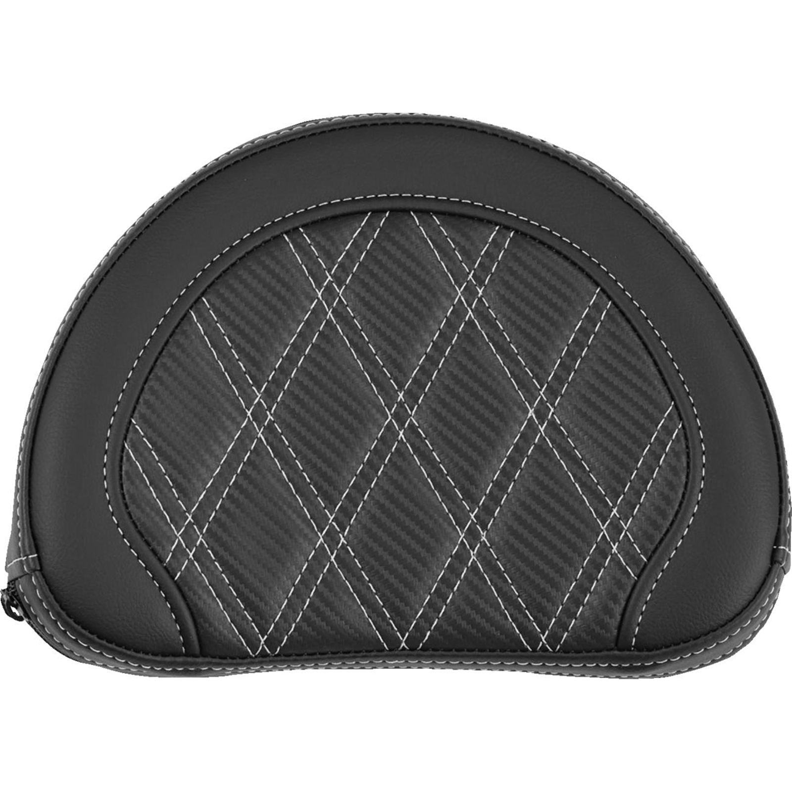Saddlemen Contoured Sissy Bar Pad - Lattice Stitch - Silver Stitch [MPN: 051320705]_2522173