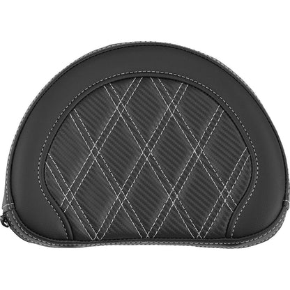 Saddlemen Contoured Sissy Bar Pad - Lattice Stitch - Silver Stitch [MPN: 051320705]_2522173