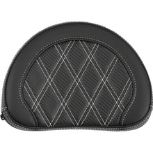 Saddlemen Contoured Sissy Bar Pad - Lattice Stitch - White Stitch [MPN: 051320706]_2114587