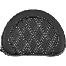 Saddlemen Contoured Sissy Bar Pad - Lattice Stitch - White Stitch [MPN: 051320706]_2522174