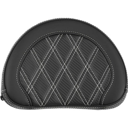 Saddlemen Contoured Sissy Bar Pad - Lattice Stitch - White Stitch [MPN: 051320706]_2522174
