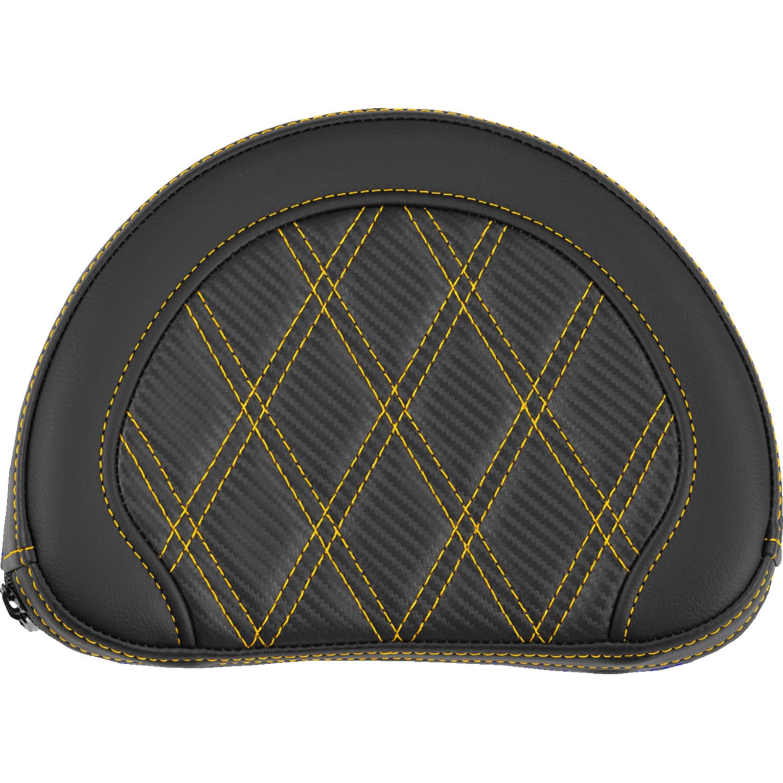 Saddlemen Contoured Sissy Bar Pad - Lattice Stitch - Gold Stitch [MPN: 051320707]_2114159