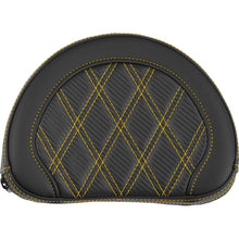 Saddlemen Contoured Sissy Bar Pad - Lattice Stitch - Gold Stitch [MPN: 051320707]_2114159