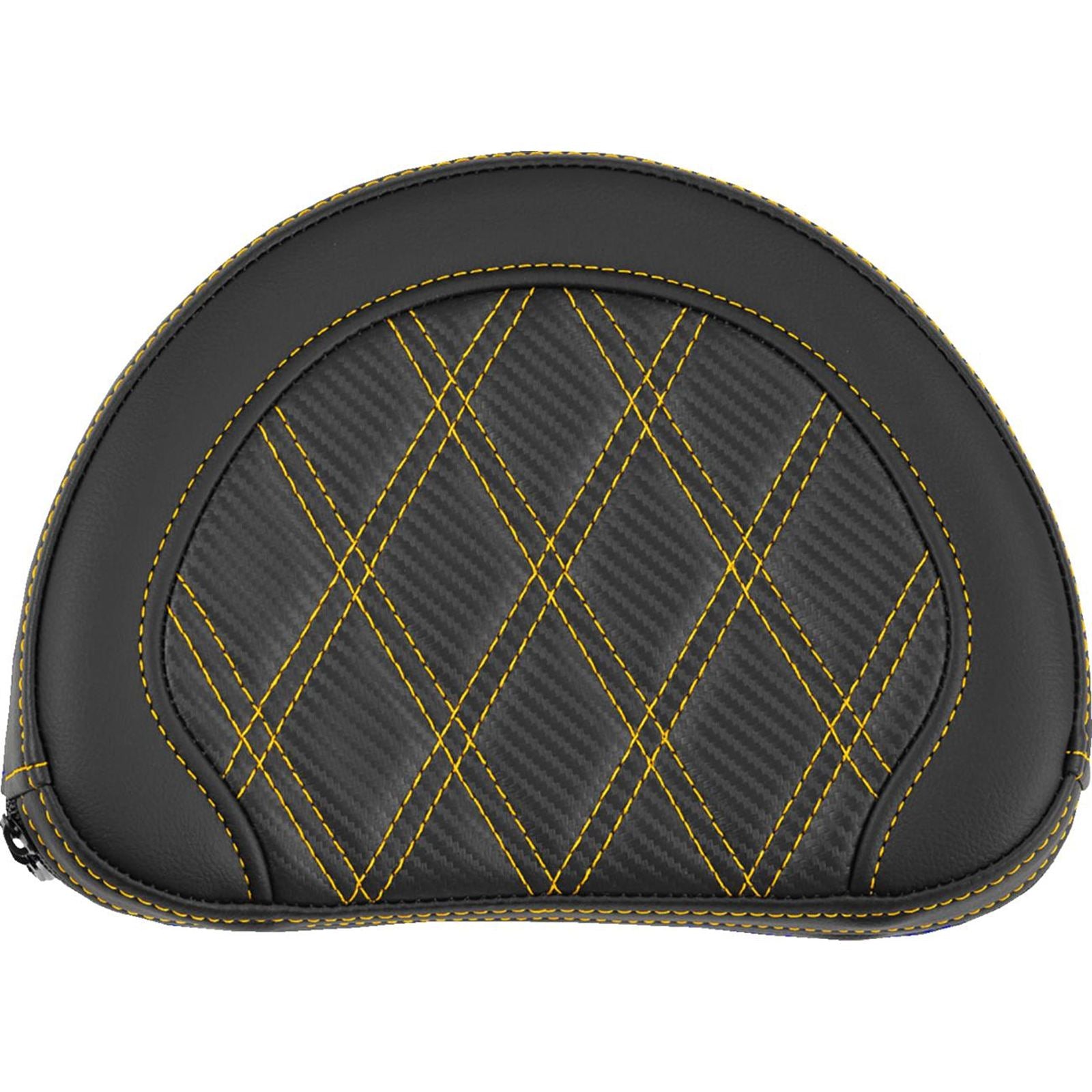 Saddlemen Contoured Sissy Bar Pad - Lattice Stitch - Gold Stitch [MPN: 051320707]_2522175