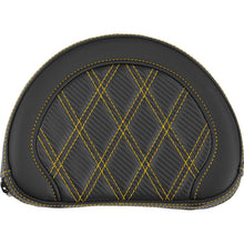 Saddlemen Contoured Sissy Bar Pad - Lattice Stitch - Gold Stitch [MPN: 051320707]_2522175
