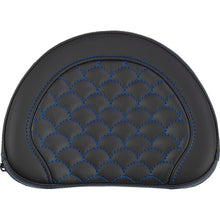 Saddlemen Contoured Sissy Bar Pad - Dragon Scale - Blue Stitch [MPN: 051320901]_2522177