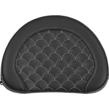 Saddlemen Contoured Sissy Bar Pad - Dragon Scale - Silver Stitch [MPN: 051320905]_2114137