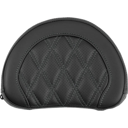Saddlemen Contoured Sissy Bar Pad - Lattice Stitch - Gray Stitch [MPN: 051318402]_2113268