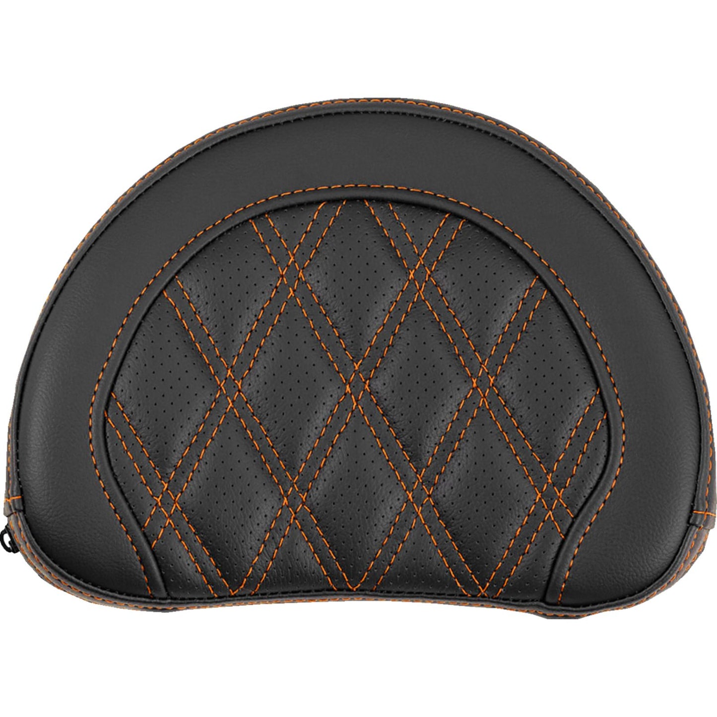 Saddlemen Contoured Sissy Bar Pad - Lattice Stitch - Orange Stitch [MPN: 051318403]_2114878