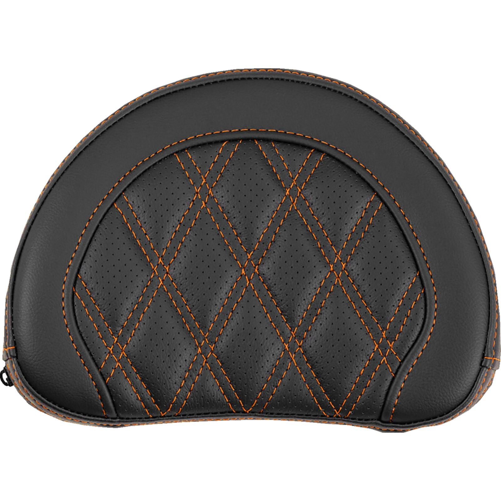 Saddlemen Contoured Sissy Bar Pad - Lattice Stitch - Orange Stitch [MPN: 051318403]_2114878