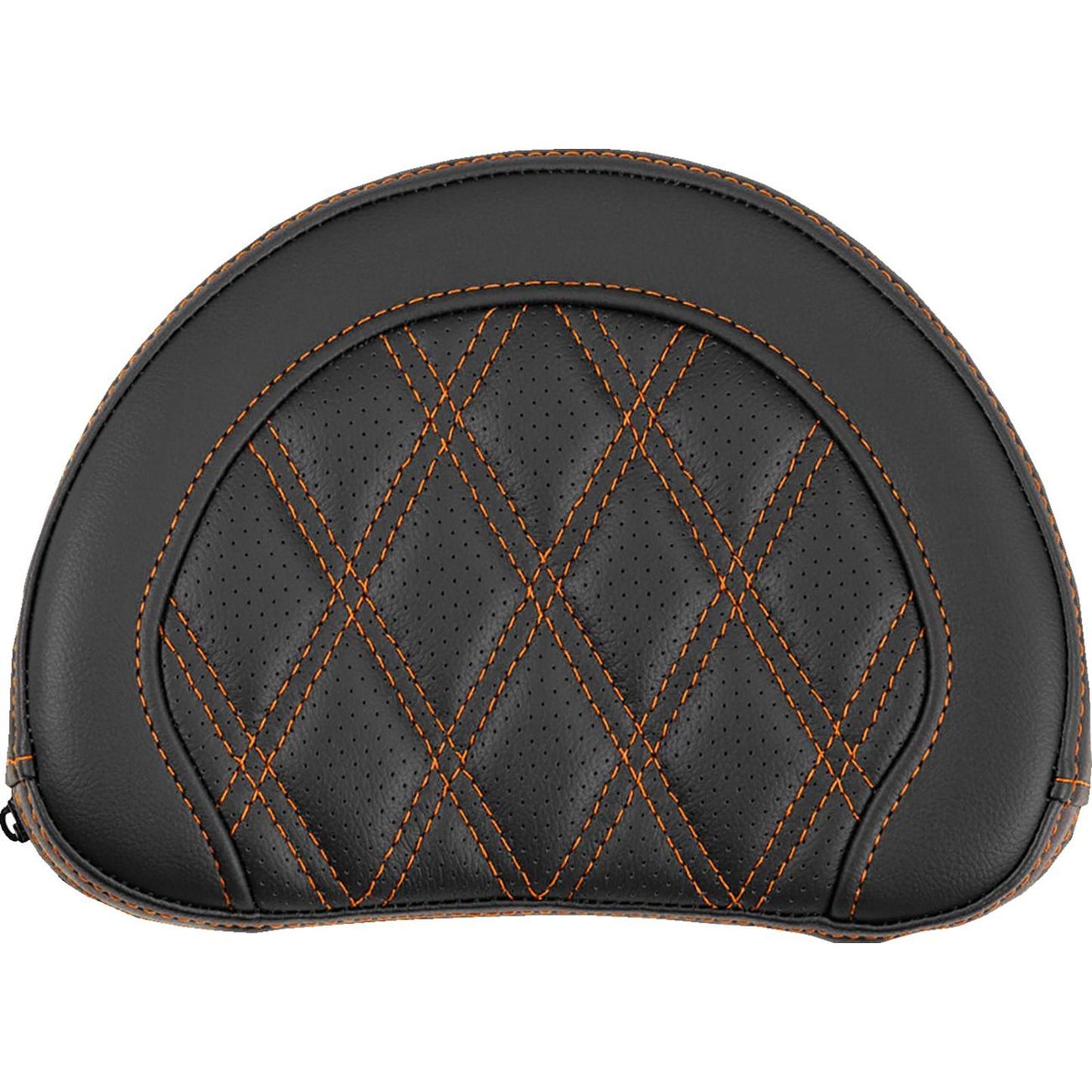 Saddlemen Contoured Sissy Bar Pad - Lattice Stitch - Orange Stitch [MPN: 051318403]_2522185