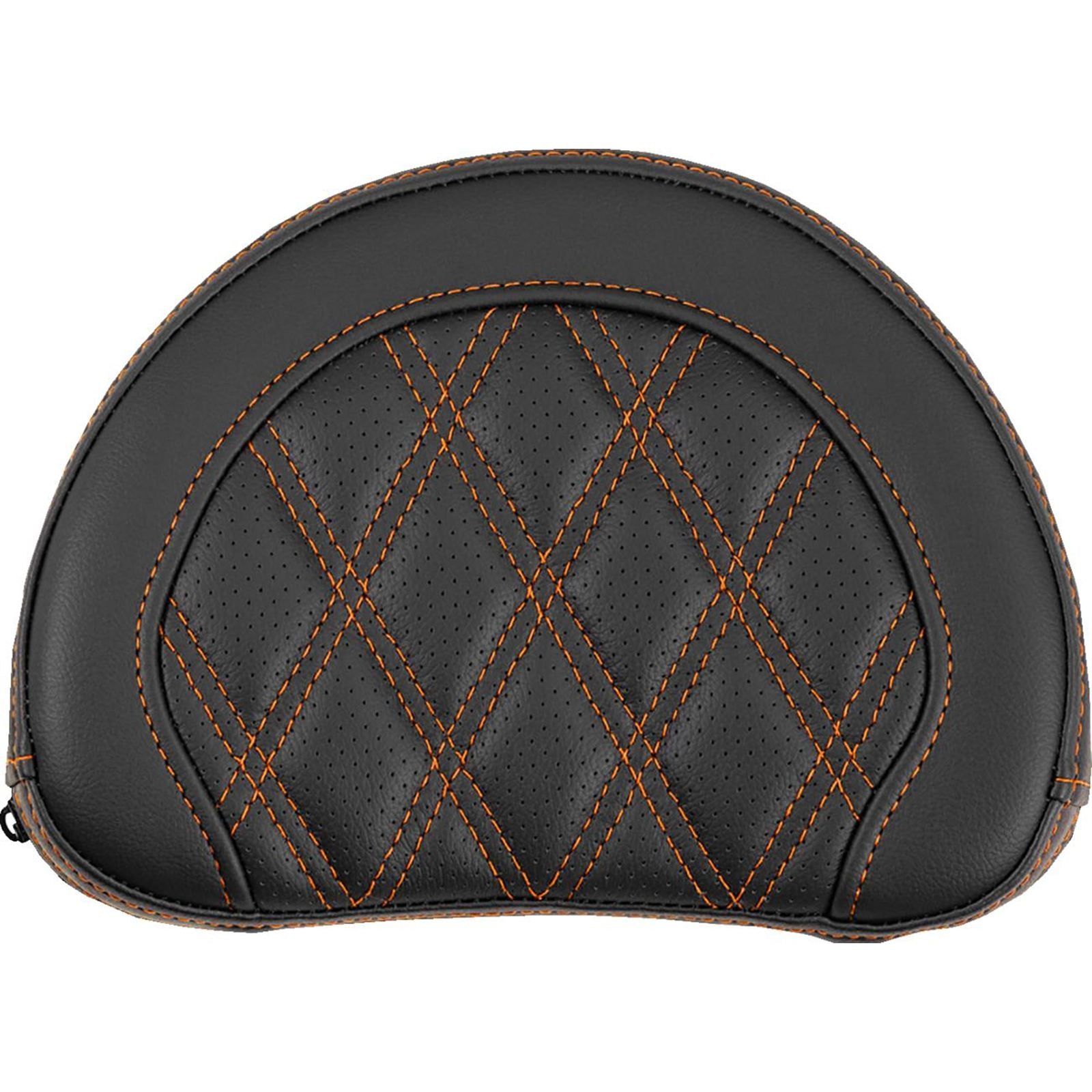 Saddlemen Contoured Sissy Bar Pad - Lattice Stitch - Orange Stitch [MPN: 051318403]_2522185