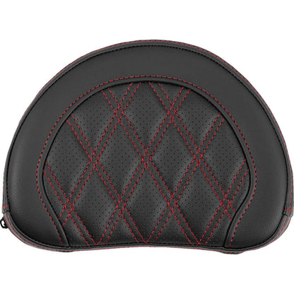 Saddlemen Contoured Sissy Bar Pad - Lattice Stitch - Red Stitch [MPN: 051318404]_2522186