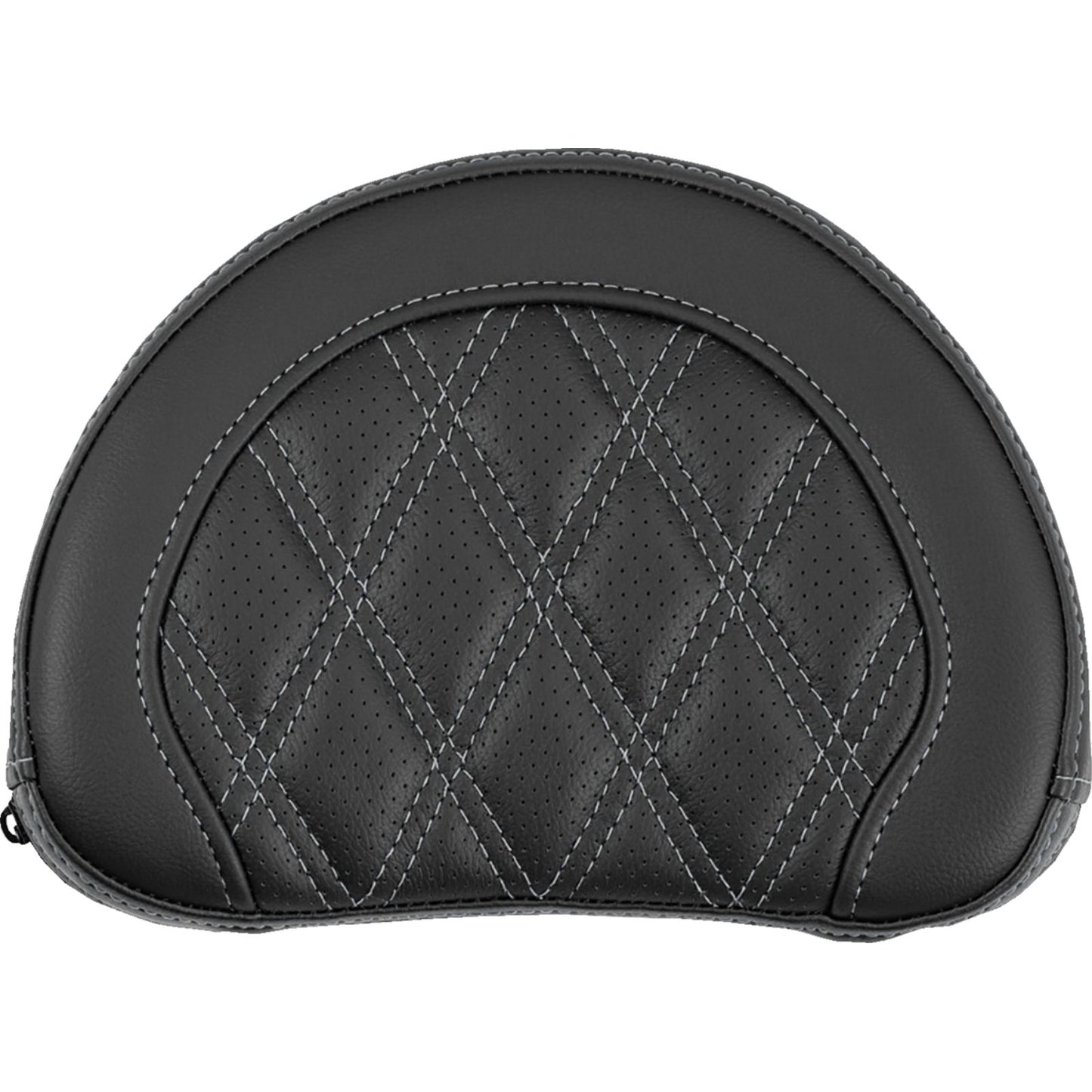 Saddlemen Contoured Sissy Bar Pad - Lattice Stitch - Silver Stitch [MPN: 051318405]_2114852
