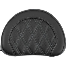 Saddlemen Contoured Sissy Bar Pad - Lattice Stitch - Silver Stitch [MPN: 051318405]_2114852