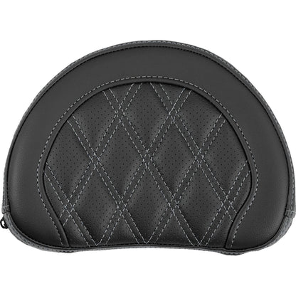 Saddlemen Contoured Sissy Bar Pad - Lattice Stitch - Silver Stitch [MPN: 051318405]_2114852