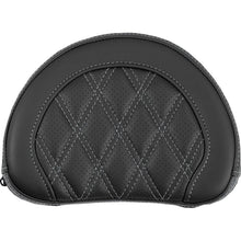 Saddlemen Contoured Sissy Bar Pad - Lattice Stitch - Silver Stitch [MPN: 051318405]_2522187